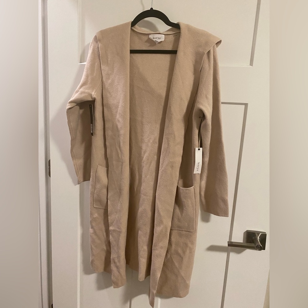 KORYE - hooded duster cardigan NWT
